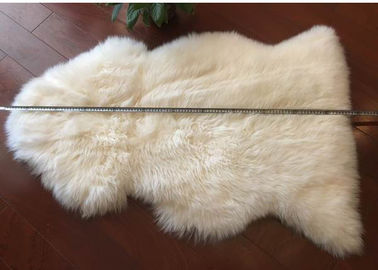Κίνα Γνήσιο άσπρο Sheepskin δέρμα 70 προβιών κουβερτών μακρυμάλλες μονό κομμάτι x110cm προμηθευτής