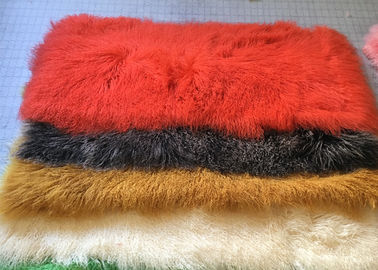 Κίνα Η βαμμένη μογγολική γούνα πολυτέλειας ρίχνει για τους καναπέδες, μικρή μακριά Sheepskin μαλλιού κουβέρτα προμηθευτής