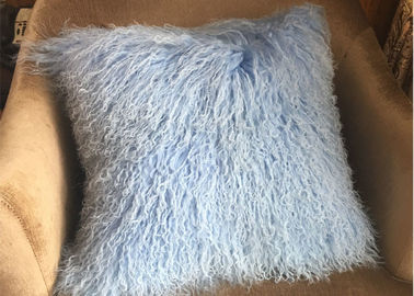 Κίνα Μογγολικό γουνών μαξιλαριών ουρανού μπλε μαξιλάρι καναπέδων γουνών προβάτων πολυτέλειας μακρύ στο ξενοδοχείο προμηθευτής