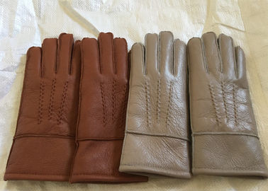 Κίνα Sheepskin Shearling των Windproof ατόμων γάντια, παχιά ευθυγραμμισμένα γούνα γάντια γαντιών δέρματος  προμηθευτής