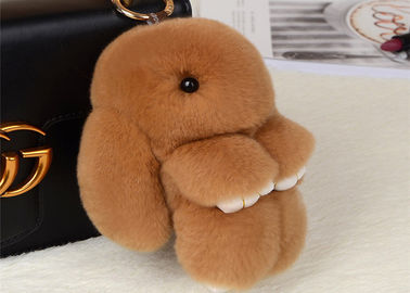Κίνα Βαμμένη καφετιά γούνα Keychain κουνελιών 18cm γαρνιτούρες μεγέθους PP Catton που χρησιμοποιούνται για την τσάντα προμηθευτής