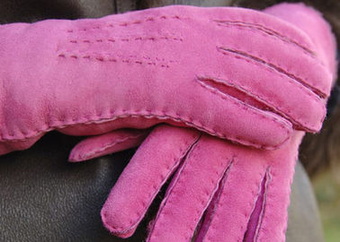 Κίνα Θερμότερα Sheepskin Handcrafted γάντια, γάντια Shearling αρνιών Handsewn Sueded των γυναικών προμηθευτής
