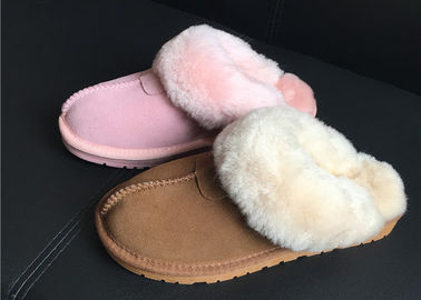 Κίνα 100% Sheepskin μαλακή μόνη παντόφλα δέρματος σουέτ της EVA κάστανων γυναικείων παπουτσιών παντοφλών προμηθευτής