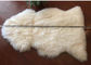 Γνήσιο άσπρο Sheepskin δέρμα 70 προβιών κουβερτών μακρυμάλλες μονό κομμάτι x110cm προμηθευτής