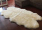 Sheepskin τεσσάρων δερμάτων μεγάλο αυστραλιανό λευκό 120 *180cm ελεφαντόδοντου κουβερτών χειροποίητο ανθεκτικό προμηθευτής