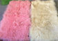 Το μογγολικό Sheepskin πραγματικό Sheepskin κουβερτών 100% μαλλί 60*120cm έβαψε τα ρόδινα ελεύθερα δείγματα χρώματος προμηθευτής