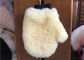 Φυσική άσπρη Sheepskin μαλλιού ενιαία πλευρά γαντιών πυγμαχίας πλυσίματος αυτοκινήτων με την πλάτη πλέγματος προμηθευτής