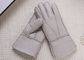 Διπλά χειμερινό Sheepskin προσώπου γάντια δέρματος με Lambswool την επένδυση/το φυσικό βαμμένο χρώμα προμηθευτής