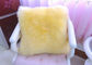 Κίτρινο Sheepskin μαξιλάρι πατωμάτων με το φερμουάρ, Lambswool μαλακά συγκεχυμένα μαξιλάρια καθισμάτων  προμηθευτής