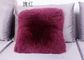 Lambswool εγχώριων καναπέδων διακοσμητική τετραγωνική μορφή μαξιλαριών καθισμάτων με το μακρύ ομαλό μαλλί προμηθευτής