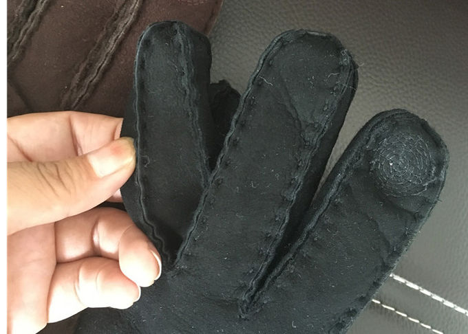 Μπεζ θερμότερα Sheepskin Handsewn γάντια S Μ Λ XL για τα προστατευτικά δάχτυλα