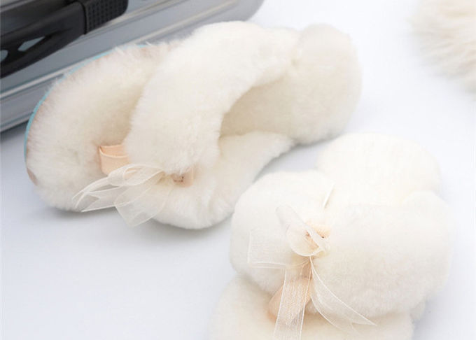 εσωτερική sheepskin παντοφλών μαλλιού παντοφλών μοκασινιών υπαίθρια shearling υπαίθρια χειμερινή παντόφλα