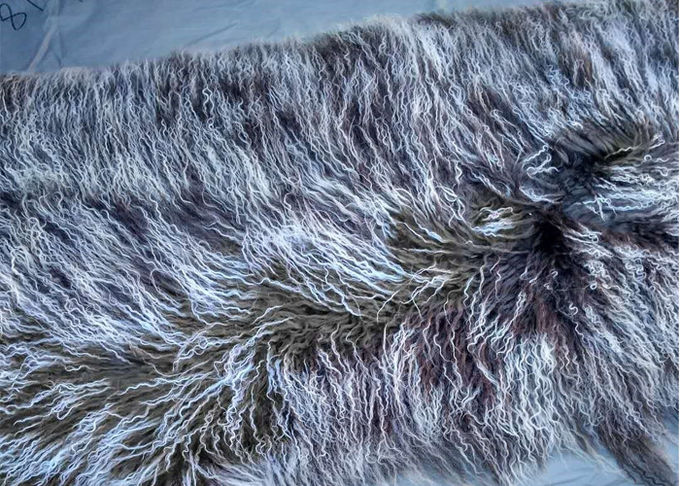 Η μογγολική σγουρή γούνα μαξιλαριών προβιών ρίχνει τη μακρυμάλλη θιβετιανή κάλυψη μαξιλαριών γουνών αρνιών