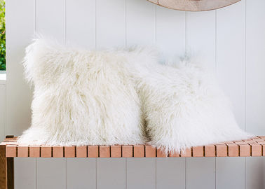 Κίνα Η μογγολική προβιά ρίχνει άσπρο γνήσιο Sheepskin μαξιλαριών με τις φυσικές μπούκλες προμηθευτής