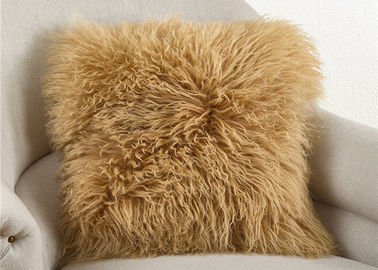 Κίνα Βαμμένο καφετί μακρύ μαξιλάρι γουνών μαλλιού μογγολικό τετράγωνο 20 ίντσας για το cOem ύπνου προμηθευτής