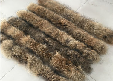 Κίνα Αποσπάσιμη φυσική κουκούλα περιλαίμιων γουνών ρακούν μακριά για το παλτό 80cm σακακιών ατόμων προμηθευτής