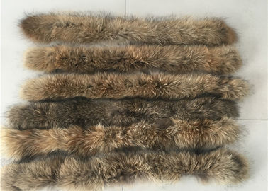 Κίνα Περιλαίμιο γουνών κρέμας ρακούν για τα εξαρτήματα ενδυμάτων, μακρυμάλλες εκλεκτής ποιότητας περιλαίμιο γουνών  προμηθευτής