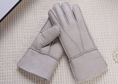 Κίνα Διπλά χειμερινό Sheepskin προσώπου γάντια δέρματος με Lambswool την επένδυση/το φυσικό βαμμένο χρώμα προμηθευτής
