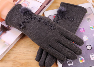 Κίνα Γάντια δεράτων των γυναικών βελούδου μικροϋπολογιστών, μαλακά γάντια Smatouch με την επένδυση γουνών προμηθευτής