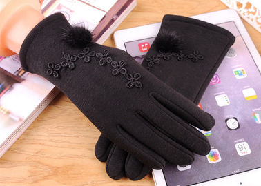 Κίνα Βελούδου συμβατά γάντια 4060cm οθόνης αφής γυναικών εκλεκτής ποιότητας για το χειμώνα υπαίθριο προμηθευτής