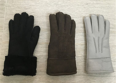 Κίνα Sheepskin πολυτελών θερμότερων Sheepskin γαντιών/των μαύρων γυναικών δέρματος γάντια προμηθευτής