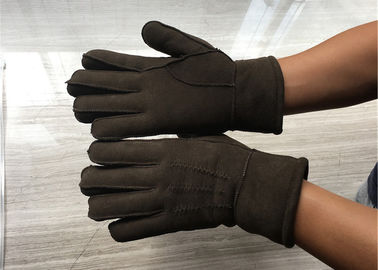 Κίνα Γάντια Shearling αρνιών Sueded Handsewn, χειμερινά γάντια των μαύρων προμηθευτής
