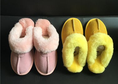 Κίνα Sheepskin σουέτ της Tan Sheepskin κάστανων χειμερινών γυναικών παντοφλών κλασικές παντόφλες προμηθευτής