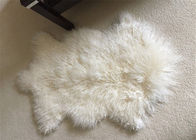 Το μογγολικό Sheepskin γνήσιο μαλλί κουβερτών ρίχνει το λευκό σαν το χιόνι περιοχής δέρμα μαλλιού πατωμάτων πραγματικό