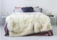 Μεγάλη μογγολική σγουρή πραγματική Sheepskin κουβέρτα θερμή με το μακρυμάλλες θιβετιανό μαλλί