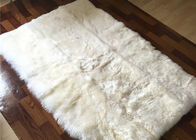 Sheepskin κρέμας 120*180cm τετραγωνικό αυστραλιανό μαλακό μακρύ μαλλί κουβερτών με την αντιολισθητική υποστήριξη