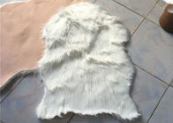 Αντιολισθητική μαλακή άσπρη αυστραλιανή Sheepskin κουβέρτα ανθεκτική με το μαλλί 60mm - 70mm