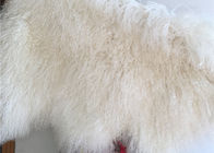 100% Sheepskin φυσική μακρυμάλλης μογγολική προβιών κουβέρτα γουνών κρέμας άσπρη σγουρή