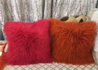 Μακρύ μογγολικό sheepskin μαξιλάρι δύο τονισμένη θιβετιανή κάλυψη μαξιλαριών μαξιλαριών γουνών αρνιών