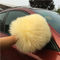 Επαναχρησιμοποιήσιμο διπλό πλαισιωμένο κίτρινο χρώμα γαντιών γαντιών πυγμαχίας πλύσης αυτοκινήτων με το καθαρό μαλλί 100% προμηθευτής