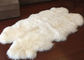 Ενιαίο Sheepskin κρέμας δερμάτων πραγματικό ομαλό μαλλί κουβερτών με το υπερβολικά μεγάλο μέγεθος προμηθευτής