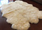 Άσπρη κουβέρτα 6 καθιστικών γουνών ελεφαντόδοντου δέρμα, Sheepskin κρεβατοκάμαρων 5,5 X 6 FT κουβέρτες  προμηθευτής
