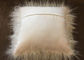 Μογγολική γουνών κάλυψη 40cm μαξιλαριών δερμάτων προβάτων μαξιλαριών φυσική άσπρη μακρυμάλλης θιβετιανή προμηθευτής