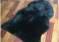 Πραγματική Sheepskin κουβερτών φυσική μακροχρόνια μαύρη κάλυψη δαπέδων γουνών αρνιών μαλλιού μερινός προμηθευτής