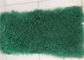 Η σκούρο πράσινο βαμμένη μογγολική προβιά ρίχνει το κάλυμμα 60 X120cm μαλακό με μακρυμάλλη προμηθευτής