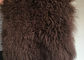 Καφετιά βαμμένη ορθογώνια μογγολική Sheepskin γούνα κουβερτών για τη φωτογραφία μωρών προμηθευτής