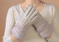 Ευθυγραμμισμένα Shearling γάντια των αδιάβροχων γυναικών, γυναικείο γκρίζα Sheepskin γάντια  προμηθευτής