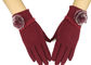 Βελούδου συμβατά γάντια 4060cm οθόνης αφής γυναικών εκλεκτής ποιότητας για το χειμώνα υπαίθριο προμηθευτής