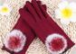 Βελούδου συμβατά γάντια 4060cm οθόνης αφής γυναικών εκλεκτής ποιότητας για το χειμώνα υπαίθριο προμηθευτής