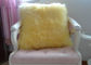 Sheepskin Shearling Lambswool διπλάσιο μαξιλαριών καθισμάτων που πλαισιώνεται για το κρεβάτι/καναπές διακοσμητικός προμηθευτής
