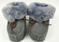 Φυσικές έξοχες μαλακές Sheepskin μωρών προσώπου γουνών διπλές αυστραλιανές μπότες γκρίζες/ροζ προμηθευτής