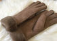 Shearling-ευθυγραμμισμένα Bowie σουέτ δέρματος γαντιών διπλά γάντια δέρματος προσώπου ευθυγραμμισμένα γούνα προμηθευτής