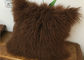 Προσαρμοσμένο μογγολικό Sheepskin χρώματος/μεγέθους διακοσμητικό ρίχνει το μαξιλάρι 1015cm μαλλί προμηθευτής