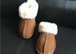 Sheepskin γυναικών πολυτελείς κλειστές Sheepskin παντόφλες toe παπουτσιών παντοφλών προμηθευτής