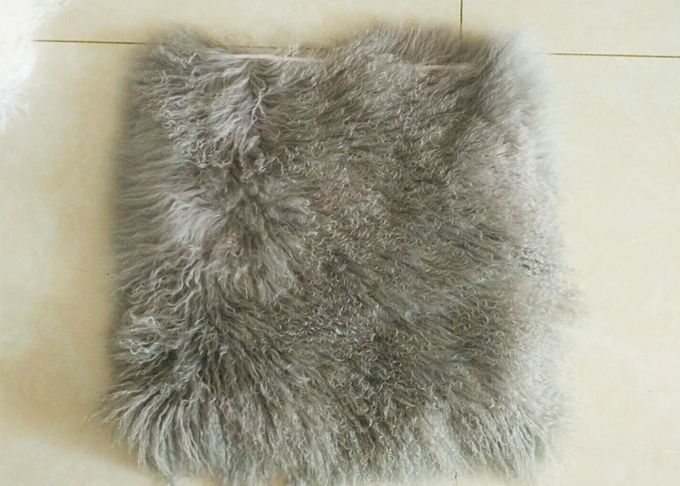 Πραγματικές έξοχες μαλακές Sheepskin βελούδου μογγολικές θερμές 16x16 μαξιλαριών ίντσες καλύψεων