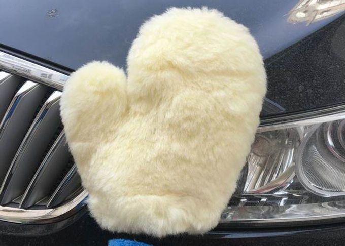 Sheepskin αυτοκίνητο γαντιών πυγμαχίας πλυσίματος αυτοκινήτων που απαριθμεί το έξοχο μαλακό πραγματικό sheepskin 100% μαλλί